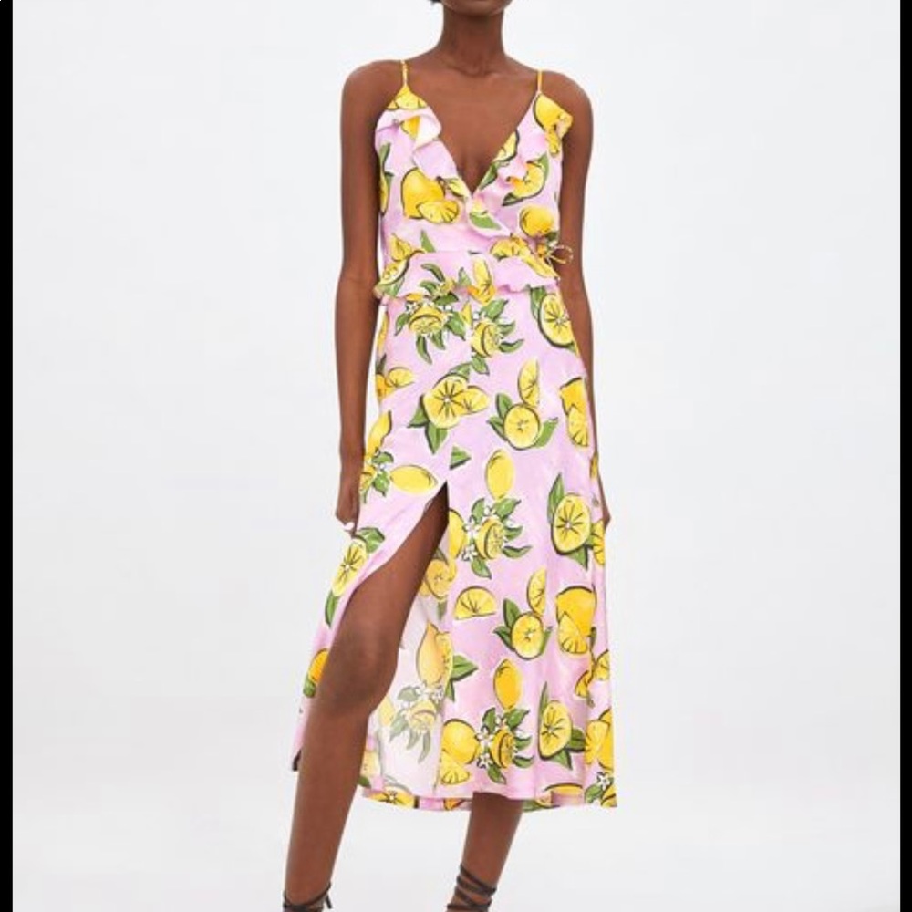 Zara lemon top and skirt set, 2-piece. Sold as a set